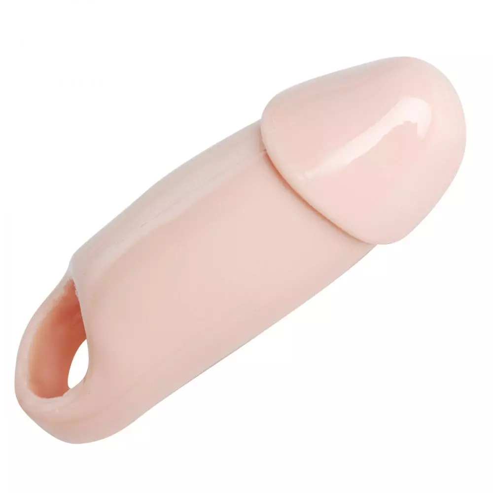 Size Matters 2" Really Ample Wide Penis Enhancer Sheath In Flesh